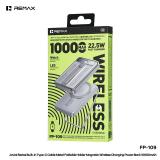 REMAX FP-109 MAGNETICO SENZA FILI 15W / QC 22.5W BANCA DI POTERE 10000MAH + SUPPORTO PIEGHEVOLE ARGENTO