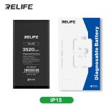 RELIFE BATTERIA DE GRANDE CAPACITA (3520 mAh) PER APPLE IPHONE 15 6.1 (DIAGNOSTICABILE BATTERIA NON È NECESSARIA LA SALDATURA CAVO BATTERIA ORIGINALE NESSUN MESSAGGIO "PARTE SCONOSCIUTA") (RICHIEDE AGGIORNAMENTO ALL'ULTIMA VERSIONE)