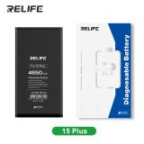 RELIFE BATTERIA DE GRANDE CAPACITA (4650 mAh) PER APPLE IPHONE 15 PLUS 6.7 (DIAGNOSTICABILE BATTERIA NON È NECESSARIA LA SALDATURA CAVO BATTERIA ORIGINALE NESSUN MESSAGGIO "PARTE SCONOSCIUTA") (RICHIEDE AGGIORNAMENTO ALL'ULTIMA VERSIONE)