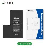 RELIFE BATTERIA DE GRANDE CAPACITA (4780 mAh) PER APPLE IPHONE 15 PRO MAX 6.7 (DIAGNOSTICABILE BATTERIA NON È NECESSARIA LA SALDATURA CAVO BATTERIA ORIGINALE NESSUN MESSAGGIO "PARTE SCONOSCIUTA") (RICHIEDE AGGIORNAMENTO ALL'ULTIMA VERSIONE)