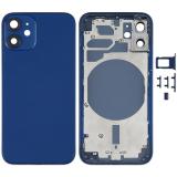 COVER POSTERIORE PER APPLE IPHONE 12 MINI 5.4 BLU MATERIALE ORIGINALE