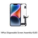 TOUCHSCREEN + DISPLAY OLED DISPLAY COMPLETO PER APPLE IPHONE 14 PLUS 6.7 JCID OLED VERSIONE SOFT (DIAGNOSTICABILE NON È NECESSARIO TRAPIANTARE L'IC DELLO SCHERMO ORIGINALE)