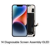 TOUCHSCREEN + DISPLAY OLED DISPLAY COMPLETO PER APPLE IPHONE 14 6.1 JCID OLED VERSIONE SOFT (DIAGNOSTICABILE NON È NECESSARIO TRAPIANTARE L'IC DELLO SCHERMO ORIGINALE)