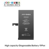 JCID BATTERIA DE GRANDE CAPACITA (4650 MAH) PER APPLE IPHONE 15 PLUS 6.7 (DIAGNOSTICABILE BATTERIA NON È NECESSARIA LA SALDATURA CAVO BATTERIA ORIGINALE NESSUN MESSAGGIO "PARTE SCONOSCIUTA")