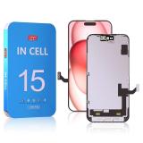 TOUCHSCREEN + DISPLAY LCD DISPLAY COMPLETO PER APPLE IPHONE 15 6.1 INCELL ZY FHD 1080P