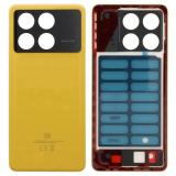 COVER POSTERIORE PER XIAOMI POCO X6 PRO 5G (2311DRK48G 2311DRK48I) GIALLO ORIGINALE