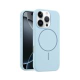 CUSTODIA CELLULARE DI SILICONE LIQUIDO + MAGNETICO PER APPLE IPHONE 16 PRO BLU
