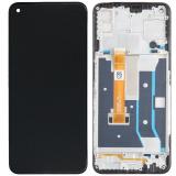 DISPLAY LCD + TOUCHSCREEN DISPLAY COMPLETO + FRAME PER OPPO A73 5G (CPH2161) NERO ORIGINALE