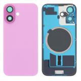 COVER POSTERIORE DI VETRO CON SUPPORTO PER APPLE IPHONE 16 6.1 ROSA