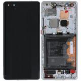 DISPLAY LCD + TOUCHSCREEN DISPLAY COMPLETO + FRAME PER HUAWEI MATE 40 PRO NOH-NX9 ARGENTO NUOVA ORIGINALE