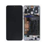 DISPLAY LCD + TOUCHSCREEN DISPLAY COMPLETO + FRAME PER HUAWEI P30 LITE 2020 MAR-L21BX BIANCO ORIGINALE NEW