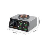 WLX-X9S 9 IN 1 RICARICA WIRELESS/CARICABATTERIE MULTIPORTA CON LCD (4 USB / 3 PD 30W / PD 65W) GRIGIO