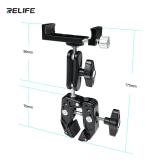 RELIFE TO2 MORSETTO DIREZIONALE MULTIFUNZIONE TESTA A SFERA ROTANTE A 360° PER IL FISSAGGIO DI TELEFONI / TABLET E ALTRI DISPOSITIVI AUSILIARI