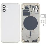 COVER POSTERIORE PER APPLE IPHONE 12 6.1 BIANCO MATERIALE ORIGINALE