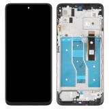 DISPLAY LCD + TOUCHSCREEN DISPLAY COMPLETO + FRAME PER MOTOROLA MOTO G82 XT2225-1 NERO ORIGINALE (SERVICE PACK 5D68C20864)