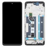 DISPLAY LCD + TOUCHSCREEN DISPLAY COMPLETO + FRAME PER MOTOROLA MOTO E15 (XT2523-6) NERO ORIGINALE