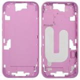 COVER CENTRALE A PER APPLE IPHONE 16 6.1 ROSA OEM (SENZA PULSANTE DELLA FOTOCAMERA + CAVO)