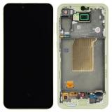 TOUCHSCREEN + DISPLAY AMOLED DISPLAY COMPLETO + FRAME PER SAMSUNG GALAXY A55 5G A556B GIALLO ORIGINALE (SERVICE PACK)