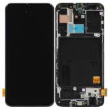 TOUCHSCREEN + DISPLAY AMOLED RICONDIZIONATO + FRAME PER SAMSUNG GALAXY A40 A405F NERO (DISPLAY RINNOVATA FRAME NON ORIGINALE)
