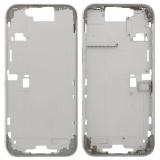 COVER CENTRALE A PER APPLE IPHONE 16 PRO MAX 6.9 BIANCO OEM (SENZA PULSANTE DELLA FOTOCAMERA + CAVO)