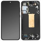 TOUCHSCREEN + DISPLAY AMOLED DISPLAY COMPLETO + FRAME PER SAMSUNG GALAXY S23 PLUS 5G / S23+ 5G S916B NERO FANTASMA ORIGINALE (SERVICE PACK) (ASSEMBLATO)