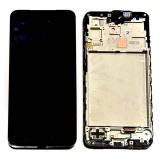 TOUCHSCREEN + DISPLAY AMOLED DISPLAY COMPLETO + FRAME PER SAMSUNG GALAXY A17 4G A175F NERO ORIGINALE (SERVICE PACK)