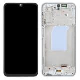 TOUCHSCREEN + DISPLAY AMOLED DISPLAY COMPLETO + FRAME PER SAMSUNG GALAXY A26 5G A266B BIANCO ORIGINALE (SERVICE PACK)