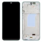 TOUCHSCREEN + DISPLAY AMOLED DISPLAY COMPLETO + FRAME PER SAMSUNG GALAXY A26 5G A266B MENTA VERDE ORIGINALE (SERVICE PACK) (ASSEMBLATO)