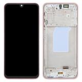 TOUCHSCREEN + DISPLAY AMOLED DISPLAY COMPLETO + FRAME PER SAMSUNG GALAXY A26 5G A266B ROSA ORIGINALE (SERVICE PACK)