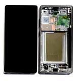 TOUCHSCREEN + DISPLAY AMOLED DISPLAY COMPLETO + FRAME PER SAMSUNG GALAXY S25 ULTRA S938B TITANIO NERO GETTO ORIGINALE (SERVICE PACK) (ASSEMBLATO)
