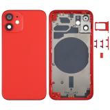COVER POSTERIORE PER APPLE IPHONE 12 MINI 5.4 ROSSO MATERIALE ORIGINALE