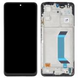 TOUCHSCREEN + DISPLAY LCD DISPLAY COMPLETO + FRAME PER XIAOMI REDMI NOTE 12 5G (22111317I 22111317G) / POCO X5 5G (22111317PG) NERO ORIGINALE (SERVICE PACK) (560001M17P00)