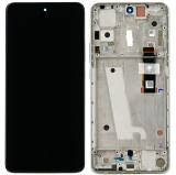 DISPLAY LCD + TOUCHSCREEN DISPLAY COMPLETO + FRAME PER MOTOROLA Edge 30 (XT2203) BIANCO ORIGINALE (SERVICE PACK 5D68C20586)