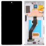 TOUCHSCREEN + DISPLAY AMOLED DISPLAY COMPLETO + FRAME PER SAMSUNG GALAXY NOTE 10 PLUS N975F BIANCO ORIGINALE (SERVICE PACK) (ASSEMBLATO)