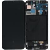 DISPLAY AMOLED + TOUCHSCREEN DISPLAY COMPLETO + FRAME PER SAMSUNG GALAXY A50 A505F NERO ORIGINALE (SERVICE PACK) (ASSEMBLATO)