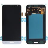 TOUCHSCREEN + DISPLAY LCD DISPLAY COMPLETO SENZA FRAME PER SAMSUNG GALAXY J3 2016 J320F BIANCO ORIGINALE (SERVICE PACK)