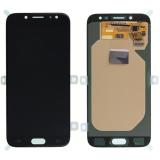 TOUCHSCREEN + DISPLAY LCD DISPLAY COMPLETO SENZA FRAME PER SAMSUNG GALAXY J7(2017) J730F NERO ORIGINALE (SERVICE PACK)