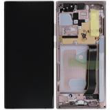 TOUCHSCREEN + DISPLAY LCD DISPLAY COMPLETO + FRAME PER SAMSUNG GALAXY NOTE 20 ULTRA 5G N985F N986F N986B MARRONE MYSTIC ORIGINALE (SERVICE PACK)