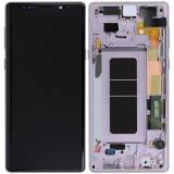 TOUCHSCREEN + DISPLAY AMOLED DISPLAY COMPLETO + FRAME PER SAMSUNG GALAXY NOTE9 N960F VIOLA ORIGINALE (SERVICE PACK)