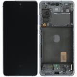 DISPLAY LCD + TOUCHSCREEN DISPLAY COMPLETO + FRAME PER SAMSUNG GALAXY S20 FE / S20 LITE G780F BIANCO ORIGINALE (SERVICE PACK)