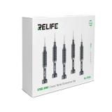 RELIFE RL-730A SET DI CACCIAVITI IN ACCIAIO CANNON KING SERIE CLASSIC (0.8MM PENTALOBO / 1.5MM PHILLIPS / 0.6MM TRI POINT / 2.5MM PINHEAD / T1 TORX PHILLIPS CACCIAVITE)