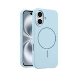 CUSTODIA CELLULARE DI SILICONE LIQUIDO + MAGNETICO PER APPLE IPHONE 16 BLU