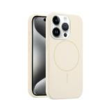 CUSTODIA CELLULARE DI SILICONE LIQUIDO + MAGNETICO PER APPLE IPHONE 15 PRO BIANCO