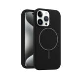 CUSTODIA CELLULARE DI SILICONE LIQUIDO + MAGNETICO PER APPLE IPHONE 15 PRO MAX NERO