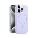 CUSTODIA CELLULARE DI SILICONE LIQUIDO + MAGNETICO PER APPLE IPHONE 15 PRO MAX VIOLA