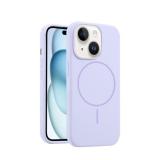 CUSTODIA CELLULARE DI SILICONE LIQUIDO + MAGNETICO PER APPLE IPHONE 15 PLUS VIOLA