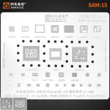 AMAOE STAMPO METALLICO DEGLI IC PER SAM-15 SAMSUNG GALAXY S21 5G G991B / S21+ 5G G996B G996U / S21 ULTRA 5G G998B G998U / Z FLIP 3 5G F711B / Z FOLD 3 5G F926B