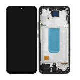 TOUCHSCREEN + DISPLAY LCD DISPLAY COMPLETO + FRAME PER SAMSUNG GALAXY A34 5G A346B NERO ORIGINALE (SERVICE PACK) (ASSEMBLATO)