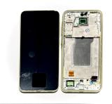 TOUCHSCREEN + DISPLAY AMOLED DISPLAY COMPLETO + FRAME PER SAMSUNG GALAXY A35 5G A356B GIALLO ORIGINALE (SERVICE PACK) (ASSEMBLATO)