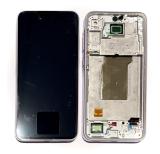 TOUCHSCREEN + DISPLAY AMOLED DISPLAY COMPLETO + FRAME PER SAMSUNG GALAXY A35 5G A356B LILLA / VIOLA ORIGINALE (SERVICE PACK) (ASSEMBLATO)